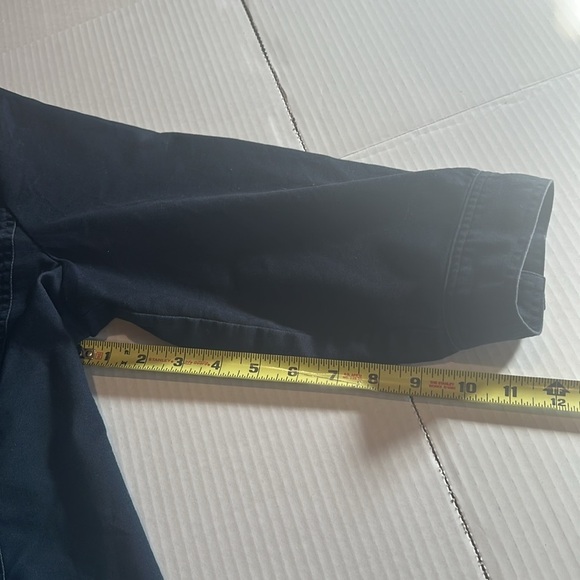 J Jill stretch dark blue quarter stretch Sleeve Dress snap buttons pockets - Picture 5 of 13